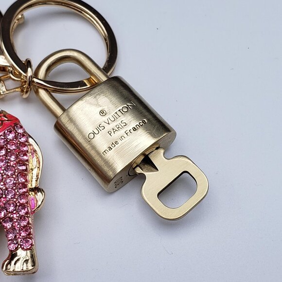 Authentic Louis Vuitton Lock & Key with Unbranded Elephant Charm, Keychain - Picture 8 of 10